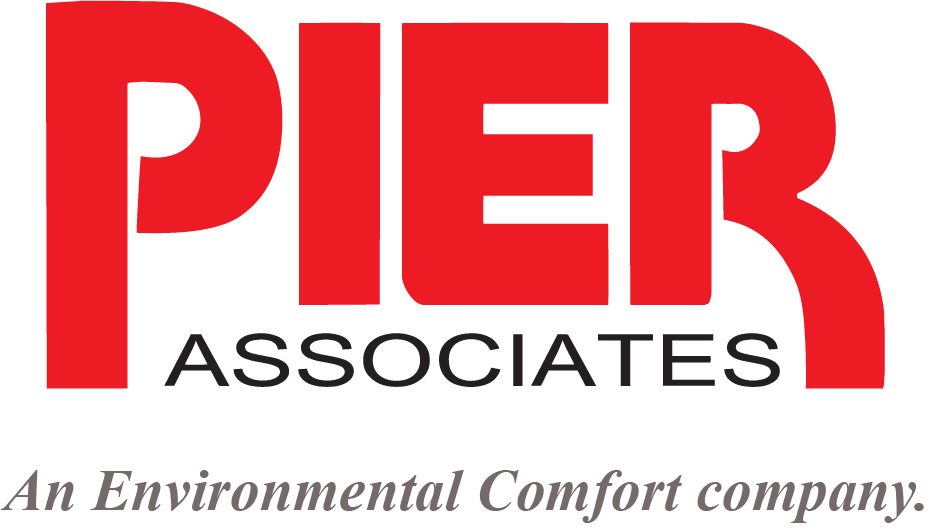 Logo for Pier Associates. Tagline reads, "An Environmental Comfort company."